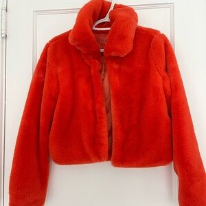 BlankNYC Cropped Faux Fur Jacket
